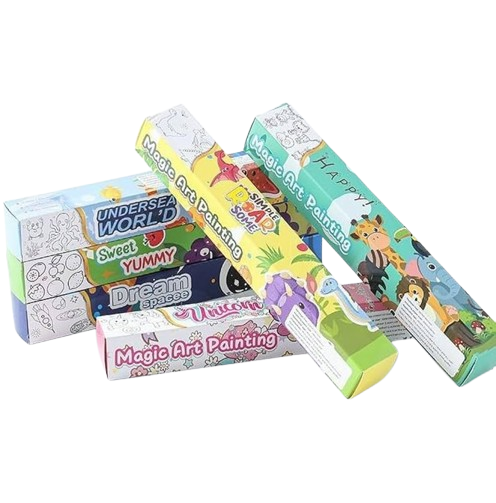 Creative drawing and coloring paper roll